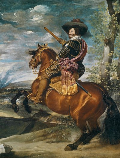 Ruiterportret van Don Gaspar de Guzman (1587-1645) Graaf-Hertog van Olivares, 1634 door Diego Velázquez